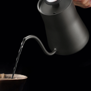Stainless Steel Long Narrow Spout Gooseneck Kettle with Wooden Handle & Thermometer, Pour Over Coffee Pot - Image 3