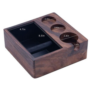 Integrated coffee knocking box, wooden coffee press foundation holder, handle bracket, walnut coffee powder dispenser, bar counter - Image 5