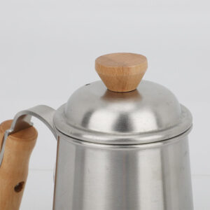 Wooden handle coffee pot 304 stainless steel thickened hand-brewed coffee pot long and thin mouth mocha pot household drip water storage pot - Image 3