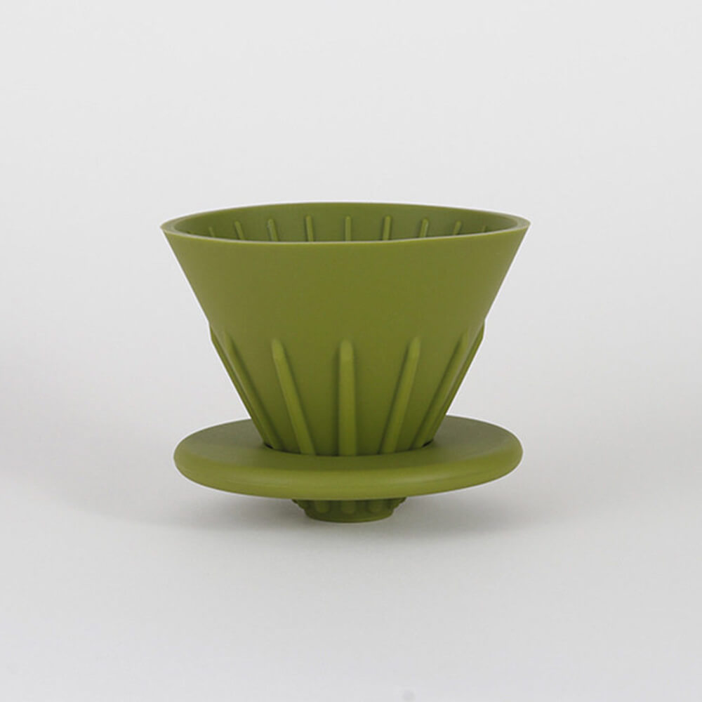 Silicone green filter cup + cup holder