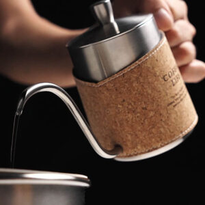 Outdoor hand-brewed coffee set custom grinder hand-brewed pot wilderness style retro portable coffee bag set - Image 4