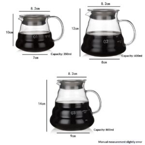 Hand-brewed coffee pot cloud pot sharing pot thickened heat-resistant glass coffee cute pot with scale fair cup - Image 5