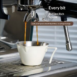 304 stainless steel coffee extraction cup Italian espresso measuring cup with scale 7-shaped handle coffee taking measuring cup coffee utensils - Image 3