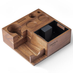 Solid wood coffee base, detachable, large-capacity slag box, coffee press powder holder, Italian coffee handle rack - Image 6