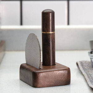 Coffee cloth powder needle Italian cloth powder device hand-brewed loose powder needle stainless steel belt storage sandalwood solid wood stirring pine powder - Image 3