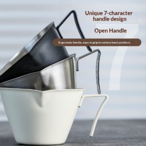 304 stainless steel coffee extraction cup Italian espresso measuring cup with scale 7-shaped handle coffee taking measuring cup coffee utensils - Image 4