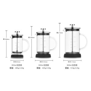 French press pot, coffee hand-brewed pot, tea maker, glass coffee filter cup, household coffee machine filter, coffee utensils - Image 5
