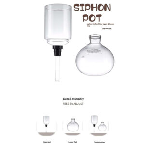 Siphon pot accessories Upper pot siphon coffee pot upper cup lower pot 3/5 servings glass accessories alcohol kettle - Image 4