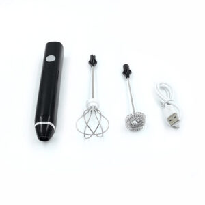 Stainless steel electric milk frother, rechargeable coffee frother, milk frother, household electric milk frother, handheld whisk - Image 9