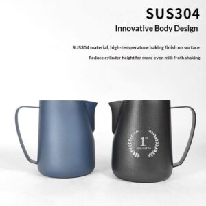 304 stainless steel pull flower tank, black pointed mouth milk foam cup, pull flower cup, 450ml big belly cup, coffee shop milk tank - Image 5