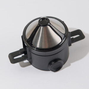 Double hanging ear coffee folding filter cup, filter paper-free drip filter, portable stainless steel hand-brewed coffee utensils - Image 4