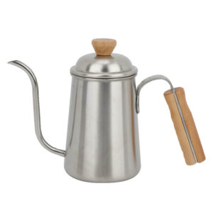 Wooden handle coffee pot 304 stainless steel thickened hand-brewed coffee pot long and thin mouth mocha pot household drip water storage pot - Image 6