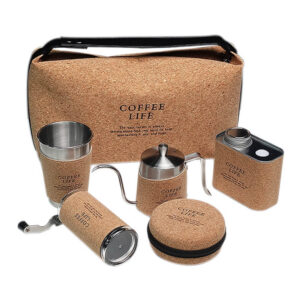 Outdoor hand-brewed coffee set custom grinder hand-brewed pot wilderness style retro portable coffee bag set - Image 7