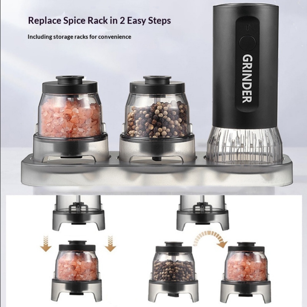 Rechargeable Electric Coffee Grinder - stainless steel burr grinder with USB-C charging