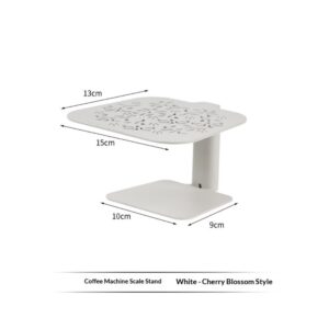 Coffee machine scale table bracket, adjustable height, bar counter, booster lifting frame, white hollow pattern, waterproof scale pole - Image 5