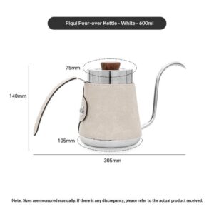 304 stainless steel hand-brewed pot, leather case, hand-brewed ear-mounted brewing pot, long-mouthed fine-mouthed coffee pot, professional coffee utensils - Image 6