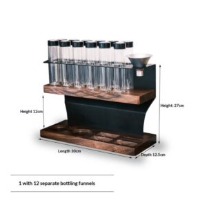 Coffee bean bottling rack, test tube display bottle, wooden storage rack, double-layer storage rack for coffee utensils - Image 6