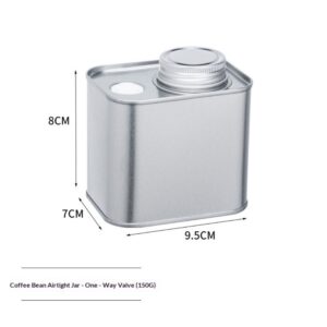 Silver metal coffee bean storage tank, portable sealed tank, kitchen storage tank, tinplate coffee bean sealed tank - Image 5