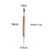 Stainless steel garland needle-rose gold
