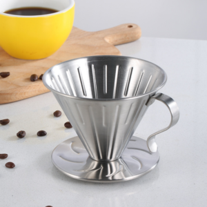 Stainless Steel Pour-Over Dripper - Reusable Cone Filter Cup for Hand-Brewed Coffee - Image 4