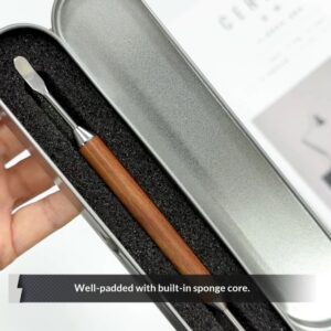 Rosewood handle coffee double-headed garland tool stainless steel coffee garland needle milk foam colorful art hook flower stick - Image 3