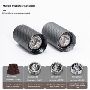 Stainless steel grinding core, hand-cranked coffee grinder, portable stainless steel manual coffee grinder, adjustable grinder - Image 4