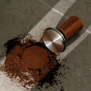 Solid wood handle press stainless steel constant elastic powder press coffee powder hammer filling press coffee professional appliances - Image 3