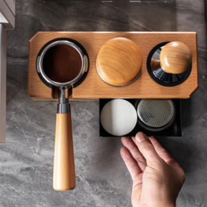 Solid wood drawer powder press seat multifunctional portable storage base coffee handle bracket powder hammer storage base appliance - Image 3