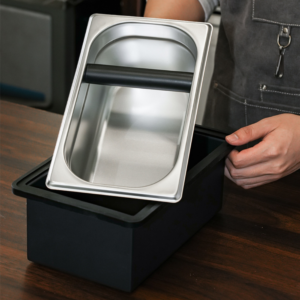 Stainless steel coffee utensils, large-capacity coffee powder residue bucket, coffee milk tea shop slag box, professional supporting equipment - Image 3