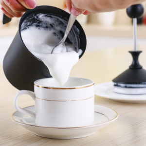 Stainless steel coffee milk frother, double-layer milk dispenser, lahua milk frother, cappuccino latte coffee accessories - Image 3