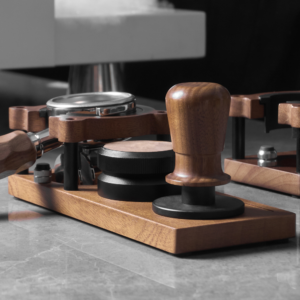 Solid wood multifunctional coffee cloth powder press powder holder with handle supporting storage appliances detachable adjustable powder press holder - Image 3