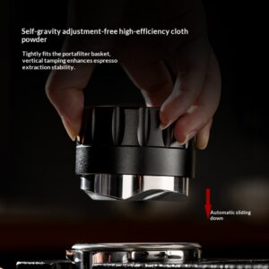 Stainless steel self-gravity adjustment-free coffee cloth powder dispenser, rotating suppression, extraction, uniform powder press, coffee utensils - Image 3