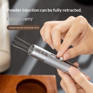 Stainless steel coffee cloth powder needle, coffee loose powder agglomeration blender, hand-brewed coffee, portable telescopic cloth powder needle - Image 3