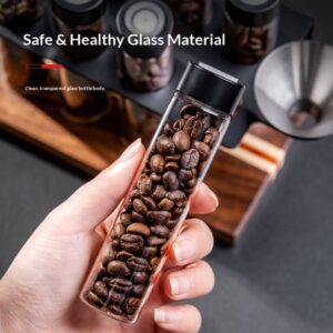 Transparent storage tank display stand, coffee bean display stand, sealed tube, one-way exhaust, portable storage of coffee utensils - Image 5