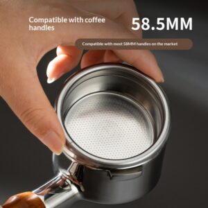 Stainless steel coffee powder bowl, fine filter hole, uniform extraction, coffee machine handle, powder bowl, filter coffee utensils - Image 3
