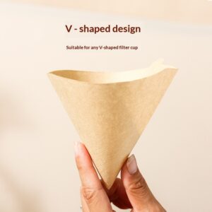 Log pulp cone filter paper V60 cone coffee filter paper, a variety of optional green and environmentally friendly hand-brewed coffee filter paper - Image 4