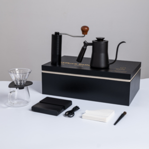 Hand-brewed coffee set gift box, coffee filter pot, brewing pot, bean grinder, electronic scale, gift coffee appliance set - Image 3