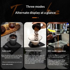 Compact and portable coffee scale, multi-mode small coffee bean gram scale, Italian brewing coffee roasting electronic weighing tool - Image 4