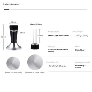 Stainless steel anilox powder press, hammer pressure, magnetic suction with needle, powder needle, loose powder, cloth powder, two-in-one powder press, coffee utensils - Image 4