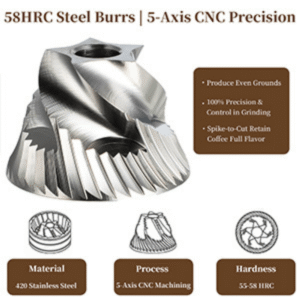 Stainless steel hand-cranked coffee grinder portable small CNC grinding core thickness adjustable coffee bean grinder set - Image 5