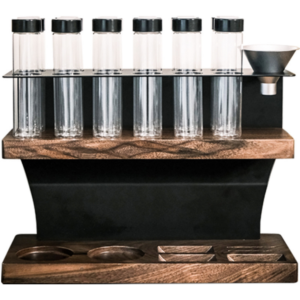 Coffee bean bottling rack, test tube display bottle, wooden storage rack, double-layer storage rack for coffee utensils - Image 5