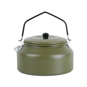 Outdoor aluminum alloy kettle 1100ml anti-scalding handle simple teapot travel portable tea and coffee kettle - Image 5