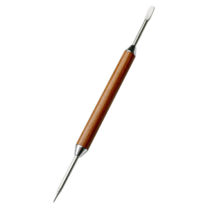 Rosewood handle coffee double-headed garland tool stainless steel coffee garland needle milk foam colorful art hook flower stick - Image 4