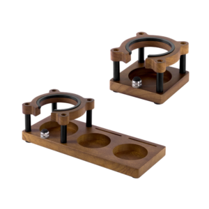Solid wood multifunctional coffee cloth powder press powder holder with handle supporting storage appliances detachable adjustable powder press holder - Image 5