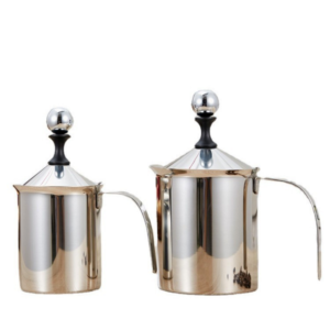 Stainless steel manual milk beater, coffee garland cup with lid, double-layer coffee milk beater, coffee accessories - Image 5