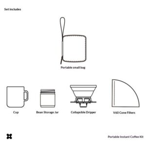 Travel hand-brewed coffee set portable stainless steel coffee cup outdoor travel car portable brewing combination appliance - Image 5