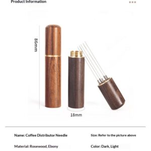 Stainless steel coffee cloth powder dispenser with storage stirring loose powder needle portable coffee stirring agglomeration needle type disperser - Image 5