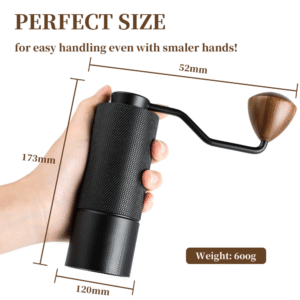 Stainless steel hand-cranked coffee grinder portable small CNC grinding core thickness adjustable coffee bean grinder set - Image 7
