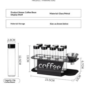 Transparent storage tank display stand, coffee bean display stand, sealed tube, one-way exhaust, portable storage of coffee utensils - Image 6