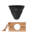 Black filter cup + wooden stand